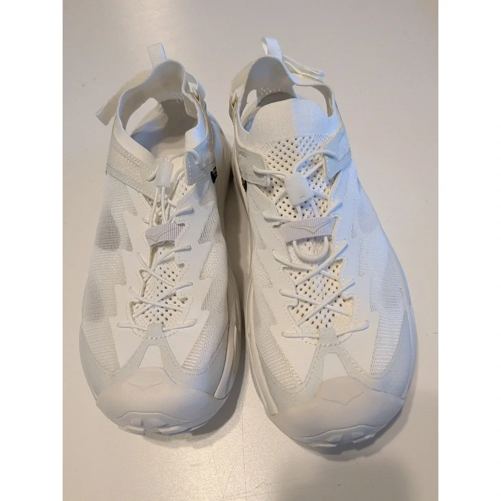 Hoka One One Hopara 2 Men Sandals White RAWW 1147650 Size 12 - Picture 1 of 5